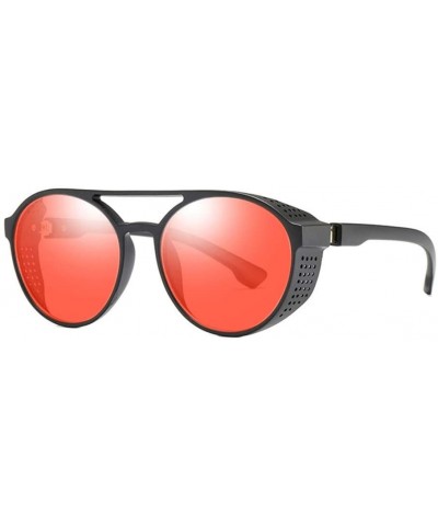 Women's Fashion Cat Eye Shade Sunglasses Integrated Stripe Vintage Glasses Luxury Accessory (Red) - Red - CV195N2CSNZ $6.35 R...