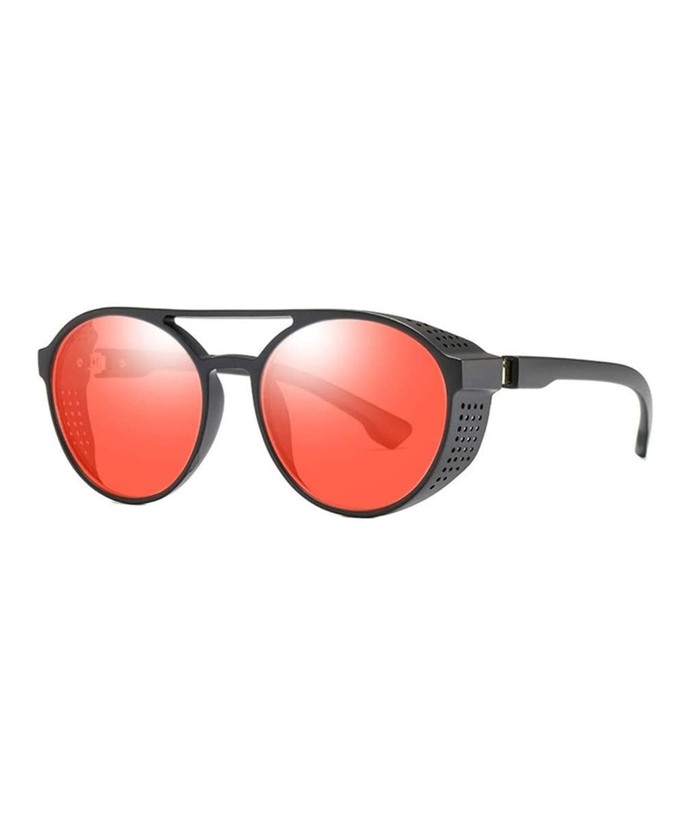 Women's Fashion Cat Eye Shade Sunglasses Integrated Stripe Vintage Glasses Luxury Accessory (Red) - Red - CV195N2CSNZ $6.35 R...