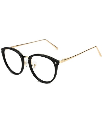 Vintage Round Metal Optical Eyewear Non-prescription Eyeglasses Frame for Women - CB12K4TR3FD $10.12 Aviator