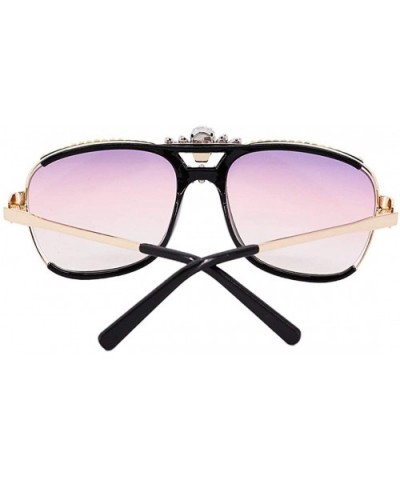 Bee Pilot Sunglasses Oversize Metal Frame Vintage Retro Men Women Shades - Pink - CA1987NCL8I $21.72 Oversized