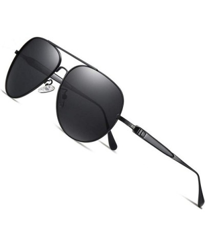 DESIGN Pilot Sunglasses Men Polarized Metal Frame Anti-Glare Mirror Lens Fashion Fishing Sun Glasses UV400 - CJ197A2WMCA $17....