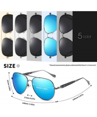 DESIGN Pilot Sunglasses Men Polarized Metal Frame Anti-Glare Mirror Lens Fashion Fishing Sun Glasses UV400 - CJ197A2WMCA $17....