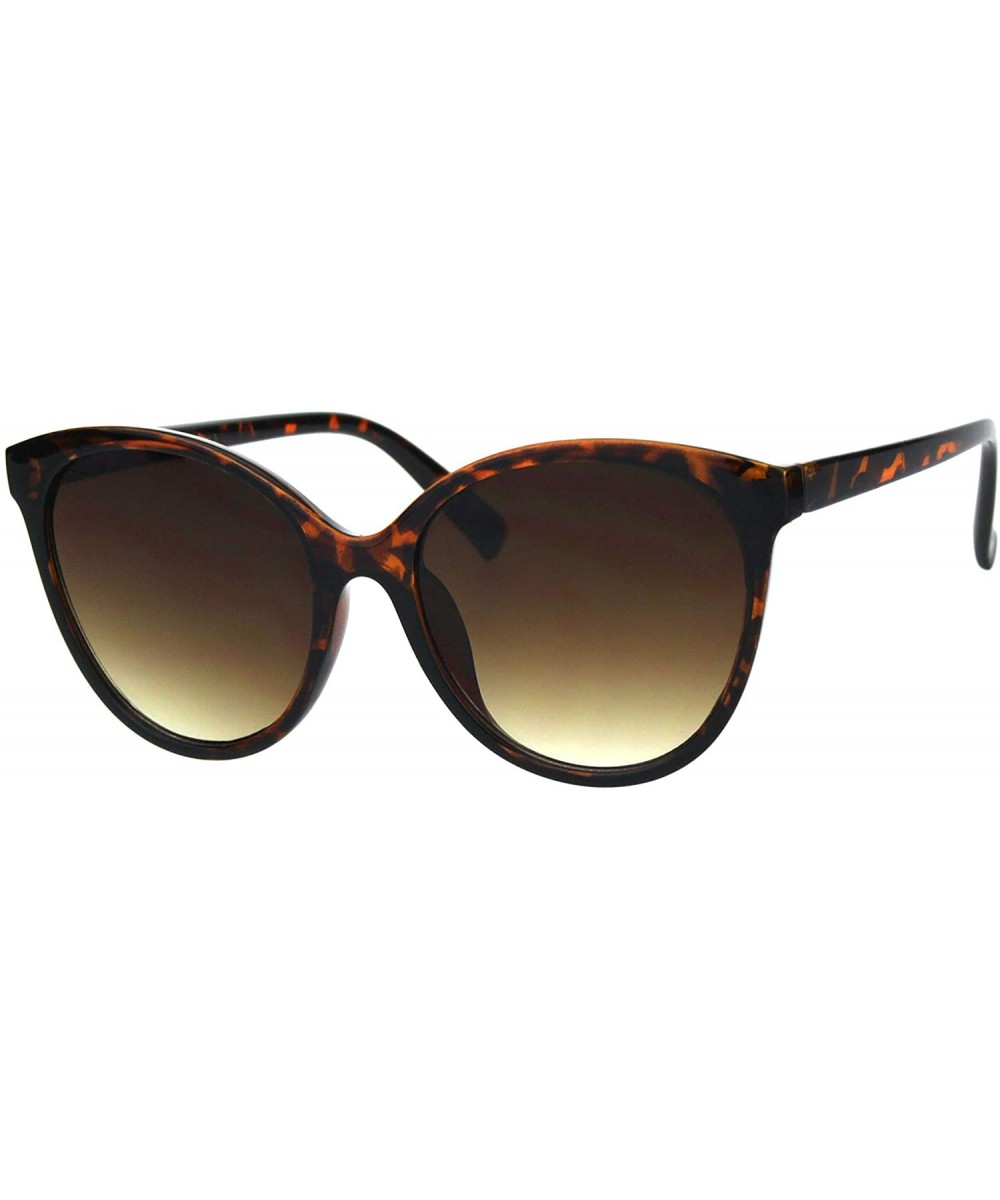 Womens Fashion Sunglasses Classic Chic Round Butterfly Frame UV 400 - Tortoise (Brown Gradient) - CQ18ORQI3G5 $10.32 Round