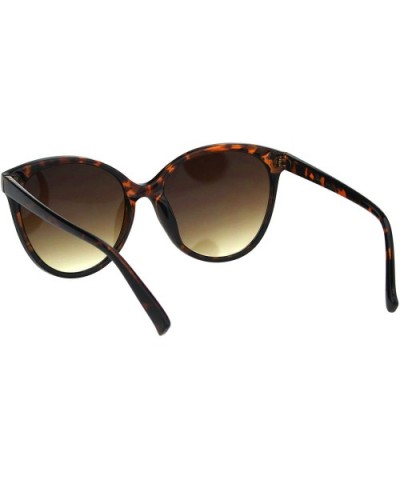 Womens Fashion Sunglasses Classic Chic Round Butterfly Frame UV 400 - Tortoise (Brown Gradient) - CQ18ORQI3G5 $10.32 Round