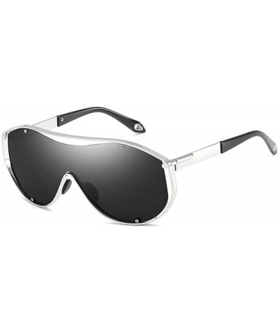 2019 luxury brand retro square men's oversized sunglasses designer fashion fishing Uv400 - Black - CE18QK4T4RK $10.73 Oversized