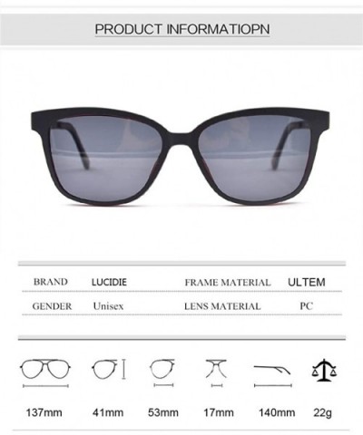Ladies Square Magnet Glasses Sunglasses - C3193N9GOEI $25.03 Square
