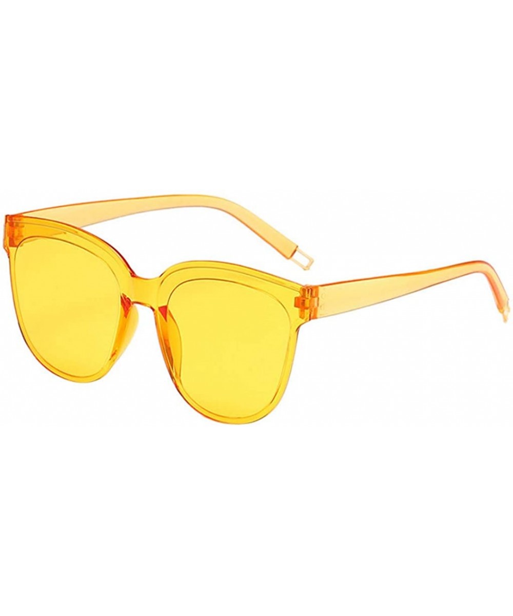 Fashion Jelly Design Style Sunglasses Sexy Retro Sunglasses Resin Lens Sunglasses Ladies Shades - Unisex - Yellow - CO199Y4RO...