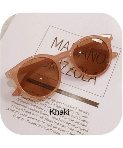 Sunglasses Women Round Glasses Sun UV400 Retro Vintage Shades Elegant Sunglass Gafas De Sol M1332 - Khaki - CU197Y7DTEE $29.3...