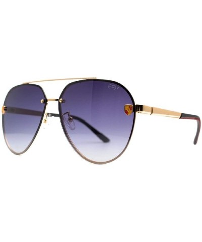 p663 Trendy Aviator Polarized- for Womens-Mens 100% UV PROTECTION - Gold-purpledegrade - CX192THH3C3 $17.32 Aviator