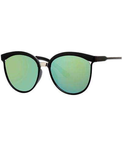 Black Cat Eye Sunglasses Women Brand Designer Retro Cateyes Glasses Female Frame Oval Eyewear UV400 Ladies - Gold - CL198ZZZZ...