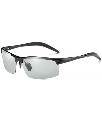 Polarized sunglasses sunglasses anti-UV sensor sunglasses - Black Color - C3188885AZT $36.96 Rectangular