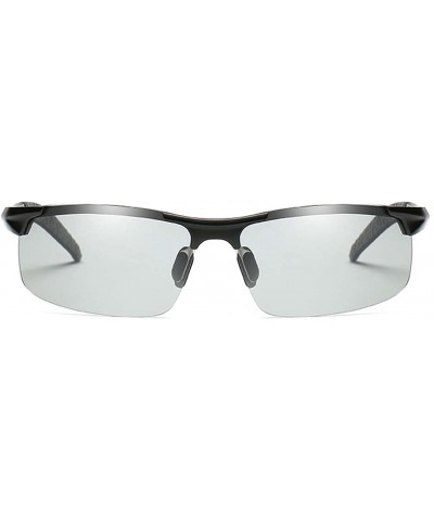 Polarized sunglasses sunglasses anti-UV sensor sunglasses - Black Color - C3188885AZT $36.96 Rectangular