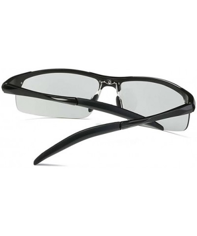 Polarized sunglasses sunglasses anti-UV sensor sunglasses - Black Color - C3188885AZT $36.96 Rectangular