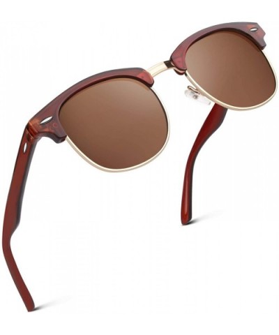 Polarized Sunglasses for Men Driving Sun glasses Shades 80's Retro Style Brand Design Square - CC18NNWDNNW $8.50 Round