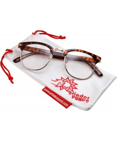 Mens Non Prescription Clear Lens Glasses - Tortoise - CF12FNIFNRZ $5.60 Square