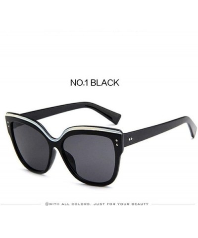 Cat Eye Fashion Sunglasses Men Women Brand Designer Eyebrows Butterfly C10 - C1 - C3193WC0E5E $8.40 Butterfly