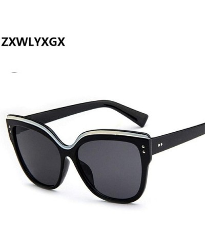 Cat Eye Fashion Sunglasses Men Women Brand Designer Eyebrows Butterfly C10 - C1 - C3193WC0E5E $8.40 Butterfly