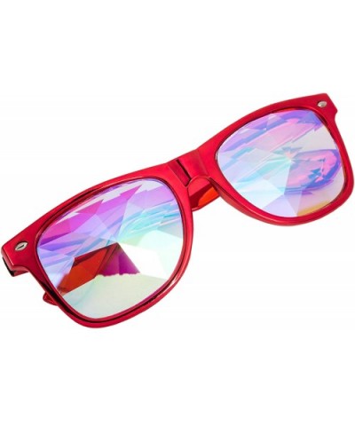 Festivals Kaleidoscope Glasses Rainbow Prism Sunglasses Goggles - Black+red Style 1 - C818DWH3476 $24.58 Goggle