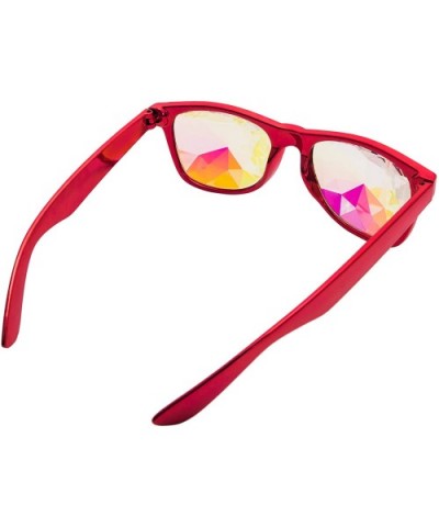 Festivals Kaleidoscope Glasses Rainbow Prism Sunglasses Goggles - Black+red Style 1 - C818DWH3476 $24.58 Goggle