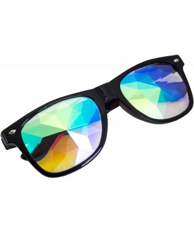 Festivals Kaleidoscope Glasses Rainbow Prism Sunglasses Goggles - Black+red Style 1 - C818DWH3476 $24.58 Goggle