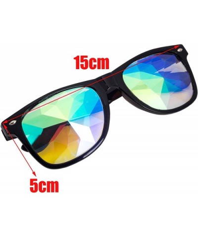 Festivals Kaleidoscope Glasses Rainbow Prism Sunglasses Goggles - Black+red Style 1 - C818DWH3476 $24.58 Goggle