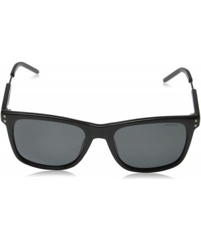 Men's Pld2034/S Rectangular Sunglasses - Black Ruthenium/Gray Polarized - CS12MYX6SXU $43.43 Rectangular