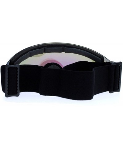 Snowboard Ski Rimless Sports Goggle Color Mirror Antifog Double Lens - Black - CS188UD63RL $16.62 Rimless