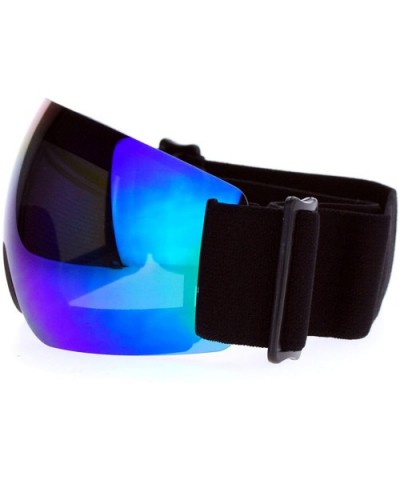 Snowboard Ski Rimless Sports Goggle Color Mirror Antifog Double Lens - Black - CS188UD63RL $16.62 Rimless