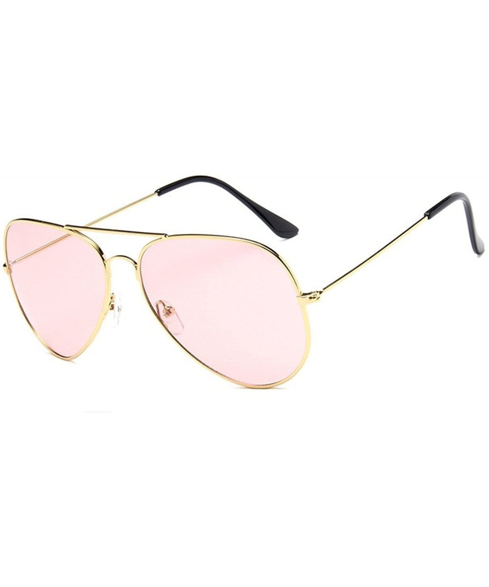 Unisex Gold Wire Frame Tinted Lens Aviator Sunglasses - Gold - CN185W9SEI3 $10.43 Aviator