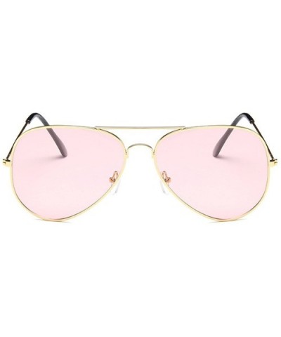 Unisex Gold Wire Frame Tinted Lens Aviator Sunglasses - Gold - CN185W9SEI3 $10.43 Aviator