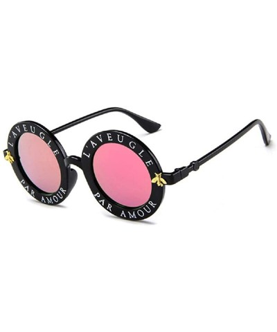 2019 Sunglasses Retro Round Circle Classic Bee Letters Eyewear Glasses Women Men Shades Feminino Lunette Soleil - CI18XRK6R2I...