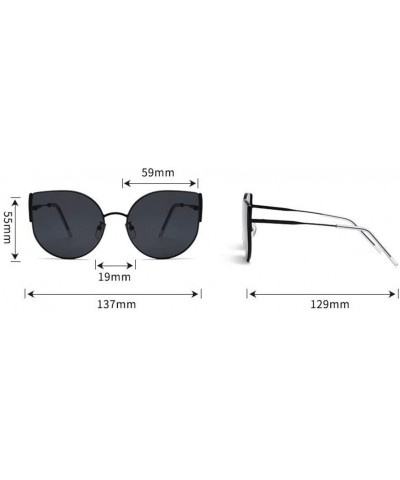 Large Frame Ladies Sunglasses Personality Fashion Sun Visor Mirror Decorative Mirror - 3 - C6190QS3L2D $30.61 Sport