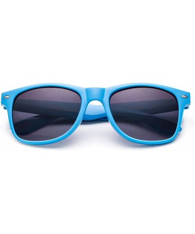 Sunglasses with Pouch Classic 80's Retro Vintage Design UV Protection Sunglasses - Sky Blue/Gradient - CM18D5WO70C $5.36 Sport