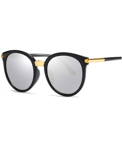 Cat Eye Sunglasses Women Ladies Fashion Cheap Designer Mirror Lens Cateye Sun Glasses Female Shades - Silver - C2198ZN67H7 $3...
