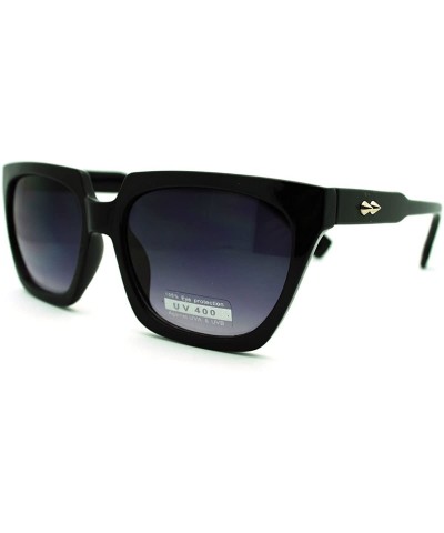 Flat Top Square Sunglasses Thorn Studs Design Trendy Stylish Shades - Black - C31864AEHR3 $7.58 Square