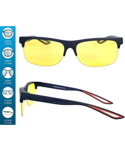 Fit Over Polarized Night Vision Glasses Anti reflective Anti Glare UV-400 Wear Over Driving Glasses - CV18Y659YU7 $8.92 Sport