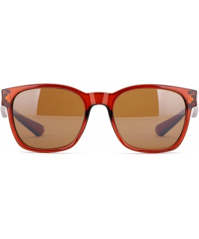 "Commander" Fashion Round Sunglasses with Temple Design UV 400 Protection - Brown - CI12N0EUROG $5.66 Round