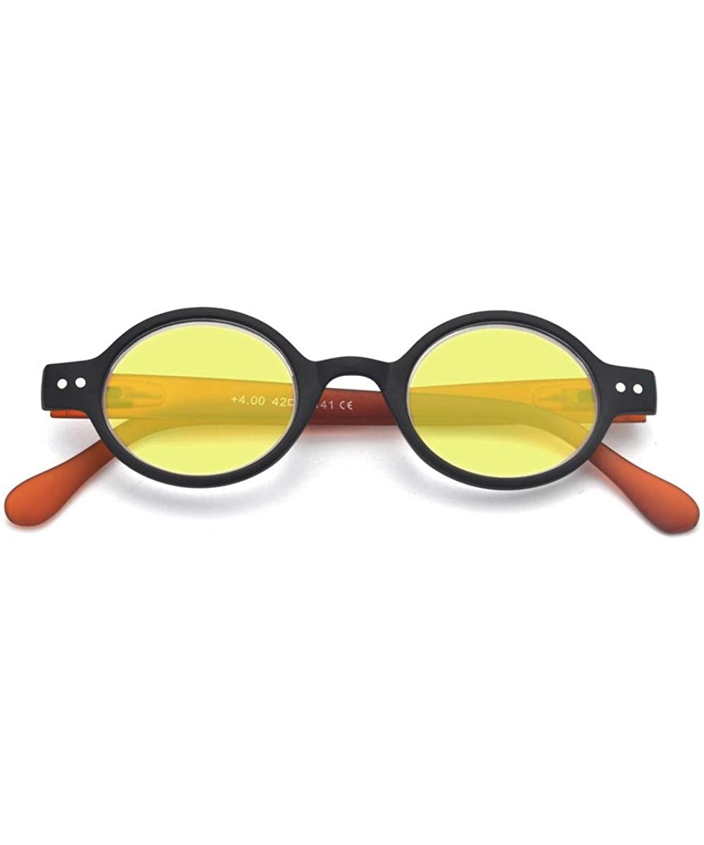 Retro UV400 Shades Sunglasses Unisex Vintage Round Small Brand Designer Eyewear - Yellow - C01895XEGTA $10.71 Round