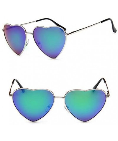 Vintage Heart Sunglasses Goggles for Women Men Retro Sun Glasses UV Protection - Style2 - CE18RRLC77K $4.74 Oval