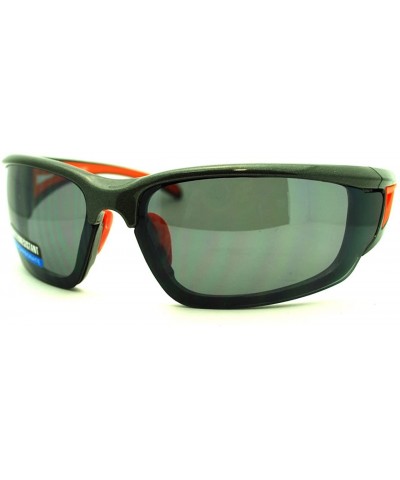 Mens Outdoor Sports Fashion Sunglasses Half Rim Style - Gray Orange - CK11QKI2QGT $8.51 Sport