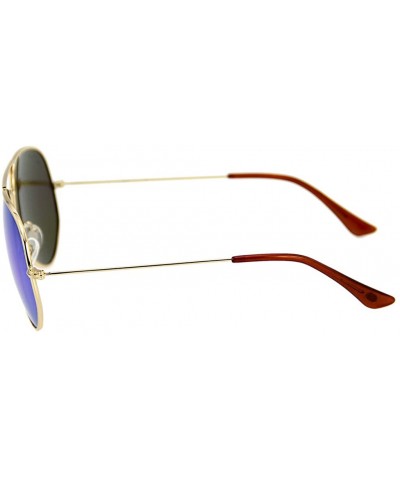 Metal Frame UV Protection Polarized Mirror Aviator Sunglasses LSP025 - Gold Frame Green Lenses - C612LIESJQP $13.19 Aviator