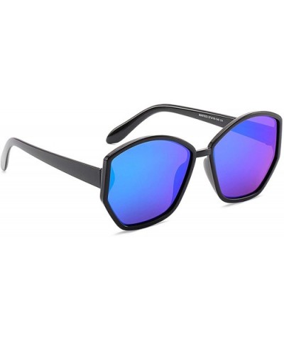 Polarized Sunglasses Irregular Protection Fashion - Blue Green - CB18TNCA43H $16.40 Oversized