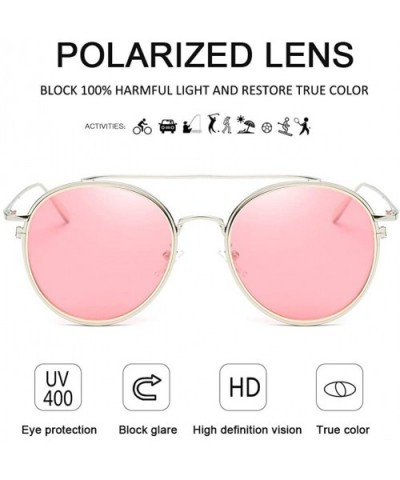 Vintage Round Sunglasses for Women Metal Frame Lightweight Polarized Mens Sunglasses 8086 - CG18RAHX4CZ $7.23 Oversized