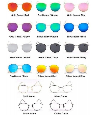 2019 Retro Round Sunglasses Women Brand Designer Sun Glasses Alloy Mirror Ray Female Oculos De Sol - CW197A297L2 $19.86 Round