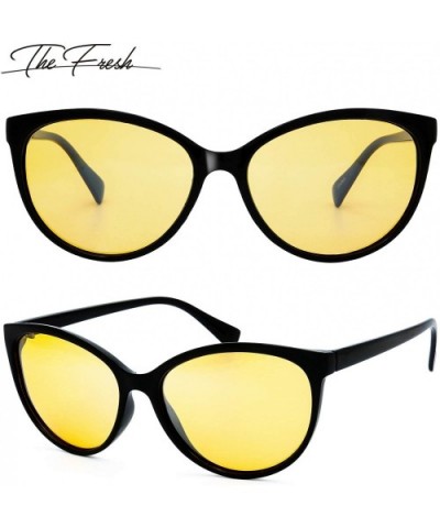Women's Polarized Fashion Tip Pointed Cateye Sunglasses - Gift Box Package - L901b-black - CQ18SY4K96W $8.04 Cat Eye