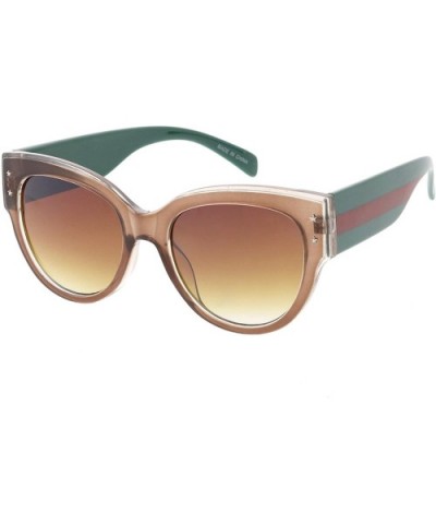 Heritage Modern "Eataly" Thick Square Frame Sunglasses - Gold - CC18GYIDSDI $7.32 Oval