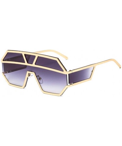 One Piece Lens Sunglasses Women Oversized Square Sun Glasses Men Sun Glasses Shades UV400 - 2 - CL18QA2QE0H $24.16 Oversized