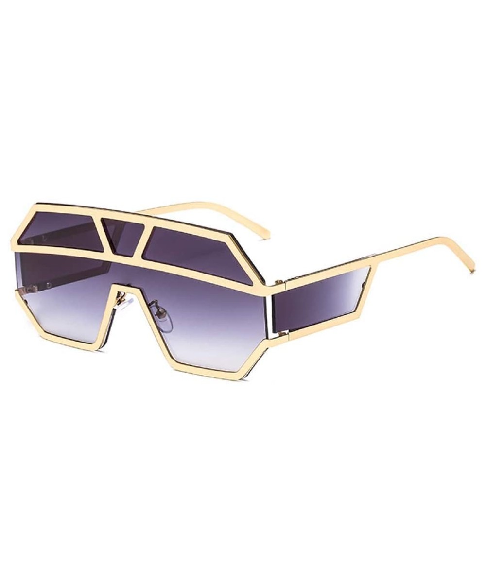 One Piece Lens Sunglasses Women Oversized Square Sun Glasses Men Sun Glasses Shades UV400 - 2 - CL18QA2QE0H $24.16 Oversized
