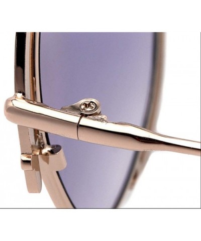 Classic fashion retro aviator sunglasses - ladies new UV protection small box sunglasses - D - C418SM95QAI $33.33 Aviator