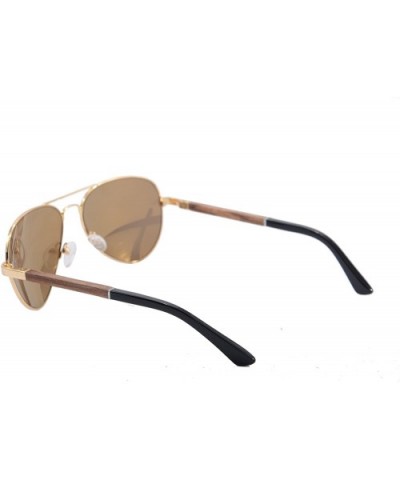 Classic Men's Sunglasses Denim Rimmed Polarized Glasses-1570 - C2 - CK12DOMANXZ $21.33 Aviator